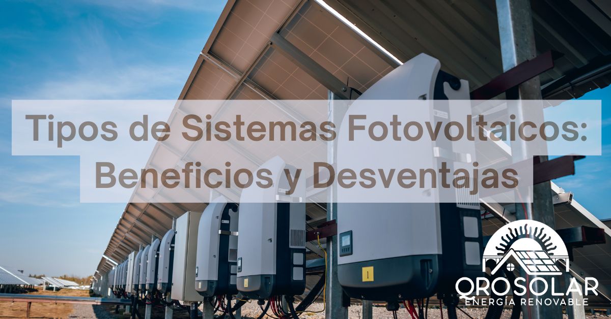 Comparativa visual de los diferentes tipos de sistemas fotovoltaicos: on-grid, off-grid e híbridos