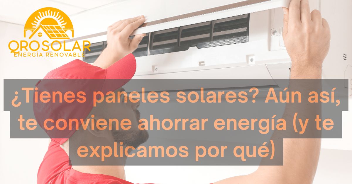 Ahorro de energía con paneles solares instalados en el hogar o negocio.